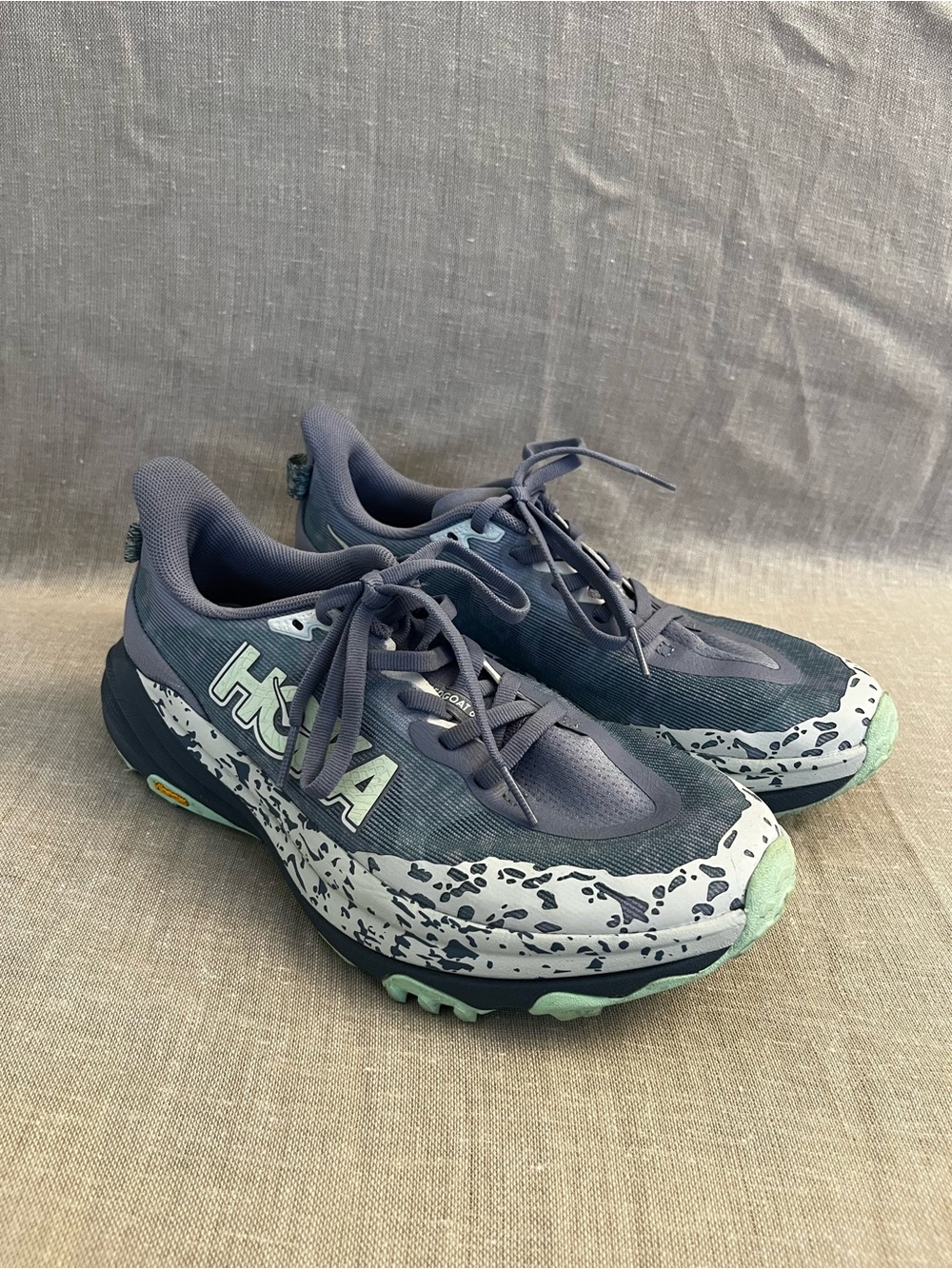 HOKA Speedgoat 6 Purple and Mint Trailrunning Running Shoes